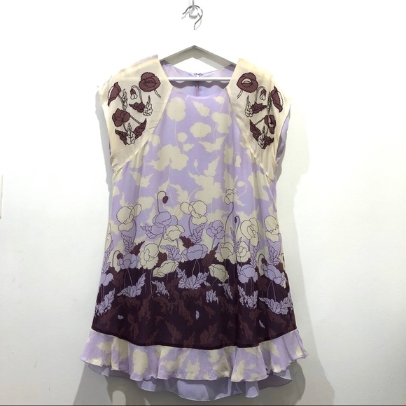 Anna Sui Dresses & Skirts - SOLD Anna sui floral shift dress silk sample